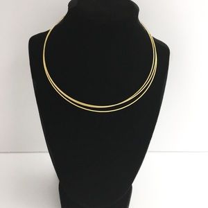 Shocker Gold Stainless Steel Necklace 3/Layers.